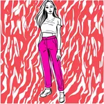 fuchsia pants image